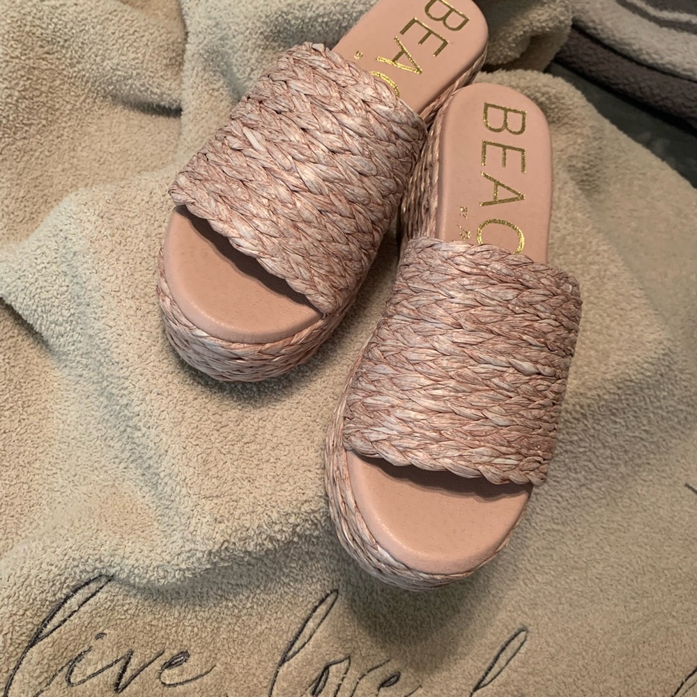 Pink Woven Women's Slides ~ Beach by Matisse
